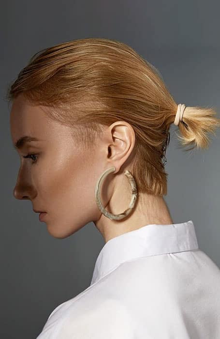 Sleek Ponytail Short Hair