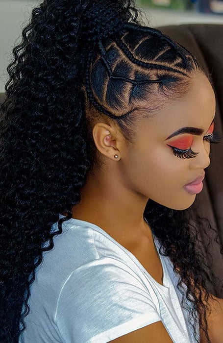 Sleek Ponytail With Weave