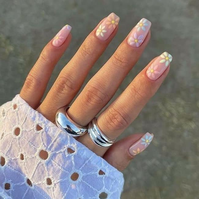 Summer Short Coffin Nails