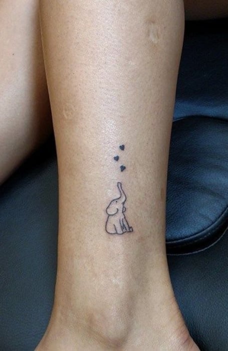 Tiny Elephant Tattoo (1)
