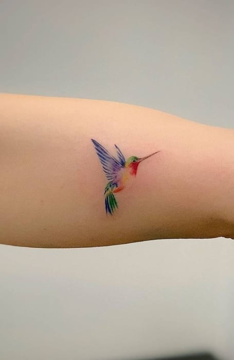 Tiny Hummingbird Tattoo (1)