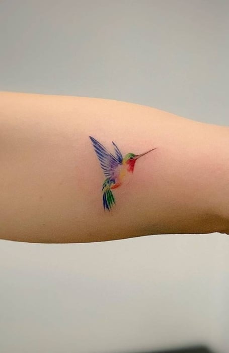 Tiny Hummingbird Tattoo (1)