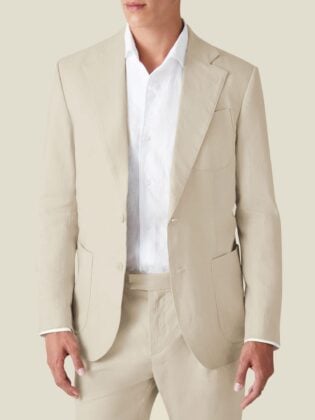 White Linen Blazer