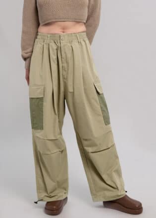 Stu Colorblock Cargo Pants Beige Combo Pants The Frankie Shop 239208 4