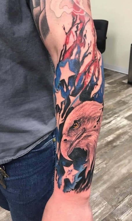 American Flag Arm Tattoo (1)