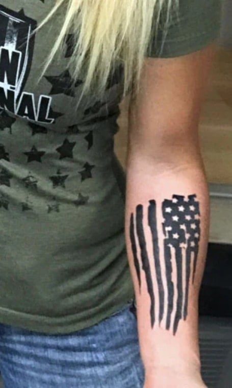 American Flag Arm Tattoo