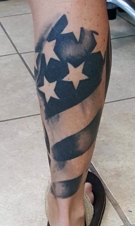 American Flag Calf Tattoos (1)