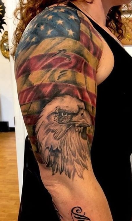 American Flag Eagle Tattoo