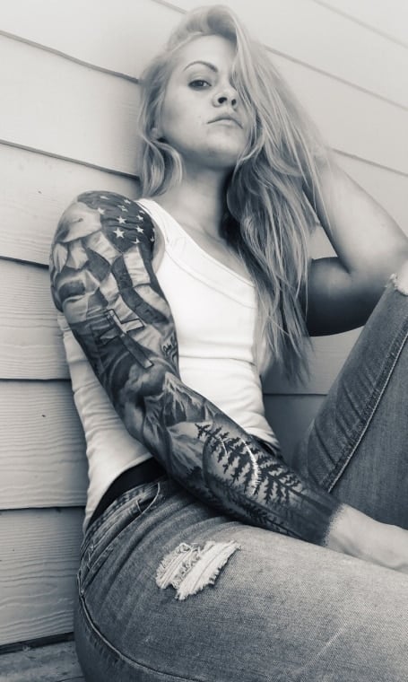 American Flag Sleeve Tattoo (3)