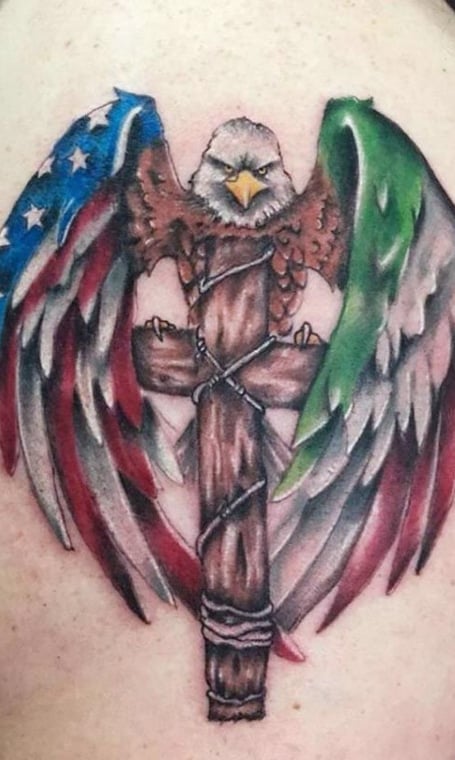 American Italian Flag Tattoo