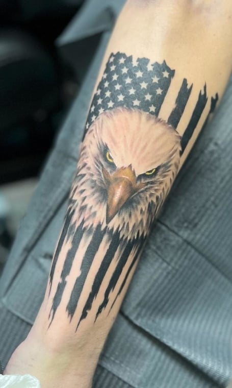 53 Top Flag Tattoos On Shoulder  Tattoo Designs  TattoosBagcom