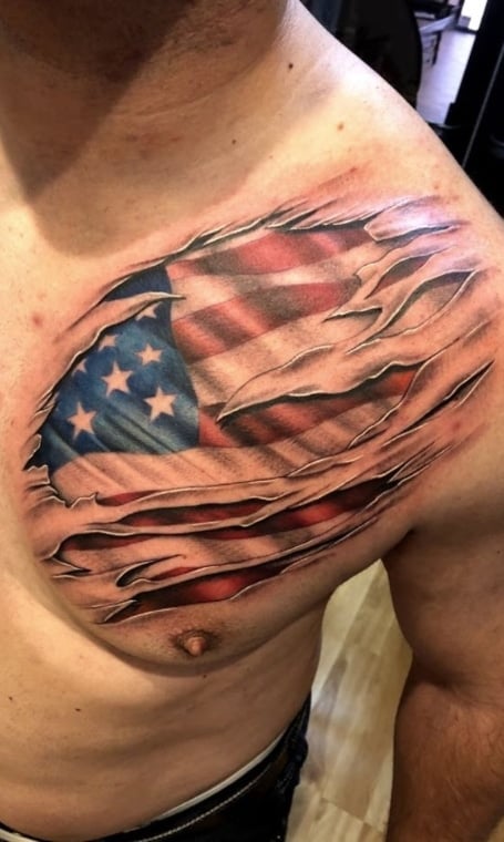 120 American Flag Tattoos For Men 2023 US Patriotic Designs