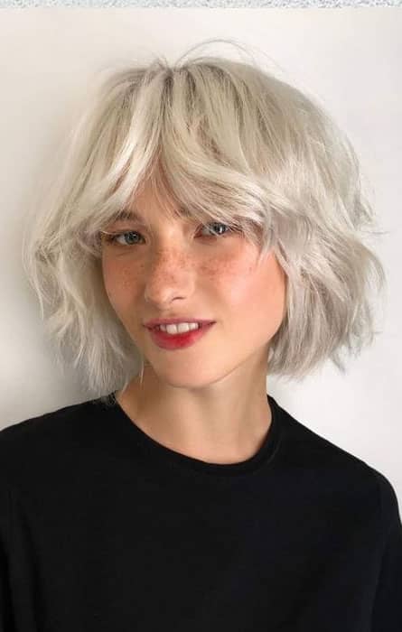 Blonde Bangs Short Hair