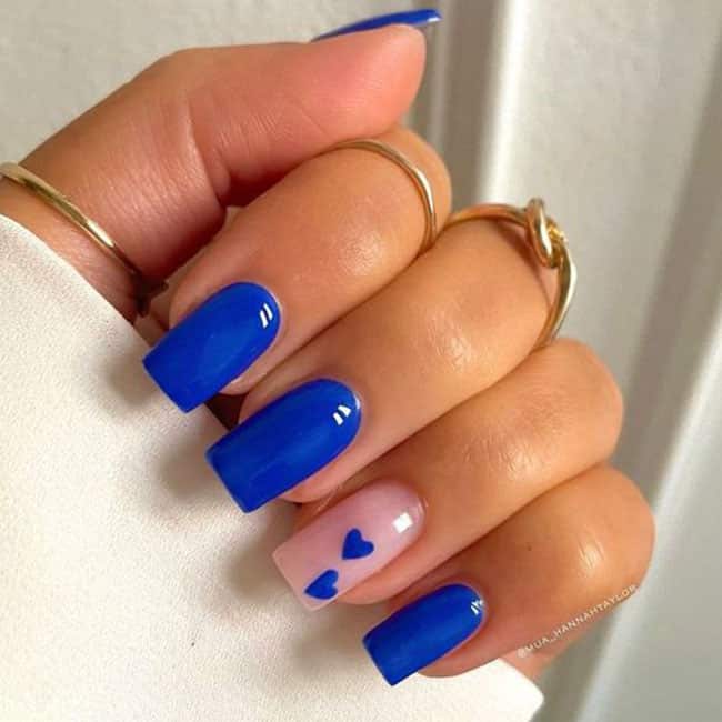 Bright Blue Summer Nails