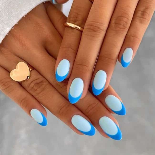 Bright French Tip Nails