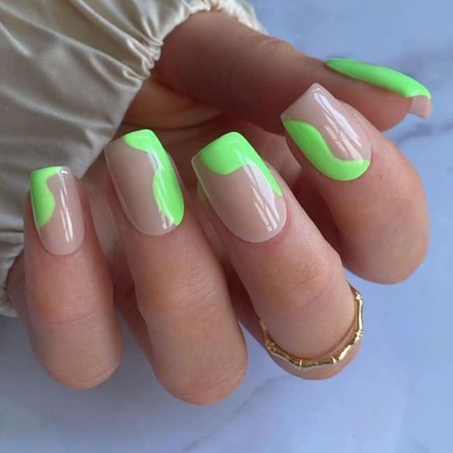 Bright Green Summer Nails