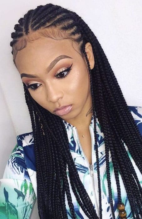 Cornrows With Micro Braids