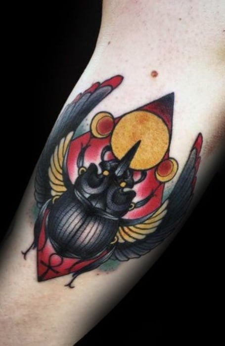 Egyptian Beetle Tattoo