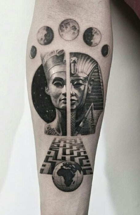 Egyptian Pharaoh Tattoo (1)