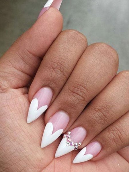 French Tip Stiletto Nails