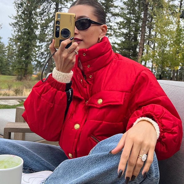 Hailey Bieber Black Nails