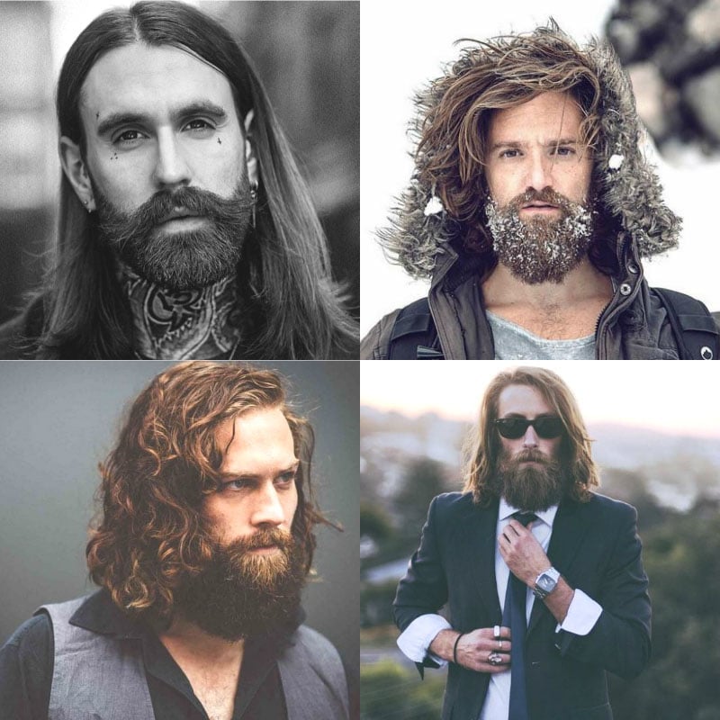 Long Hair Beard Stylesjpg
