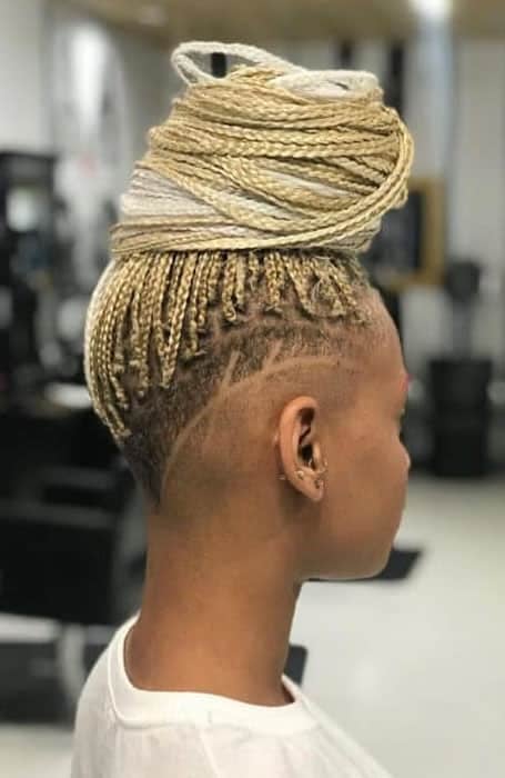 Micro Braids With Shaved Sides