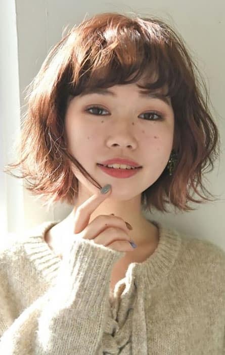 Round Face Short Hair With Bangs Copy