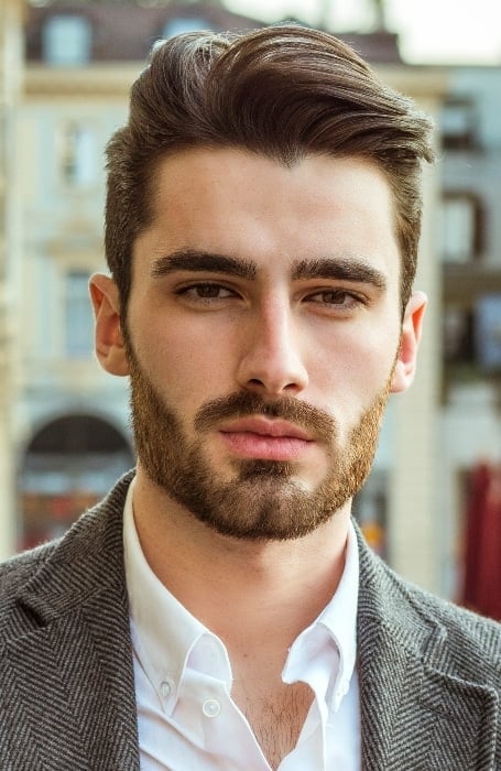 Men's hair long clearance top short sides