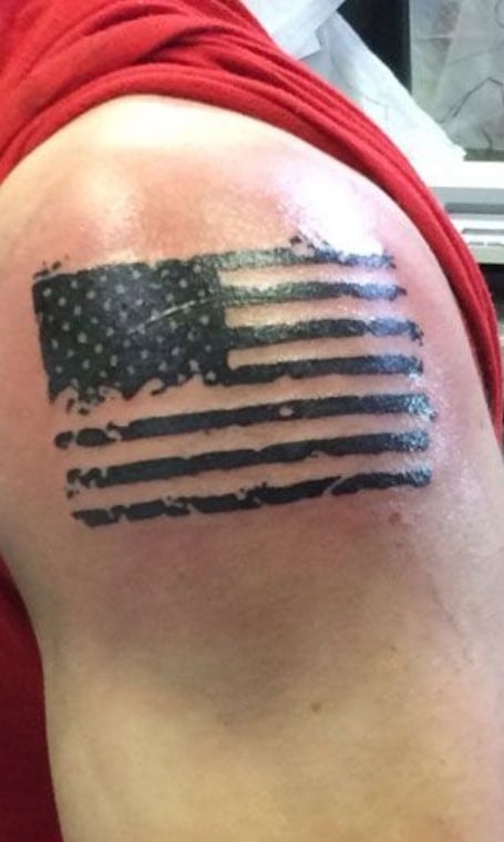 Simple American Flag Tattoo (1)
