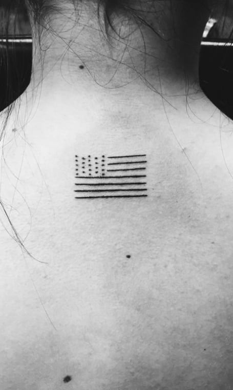 Simple American Flag Tattoo