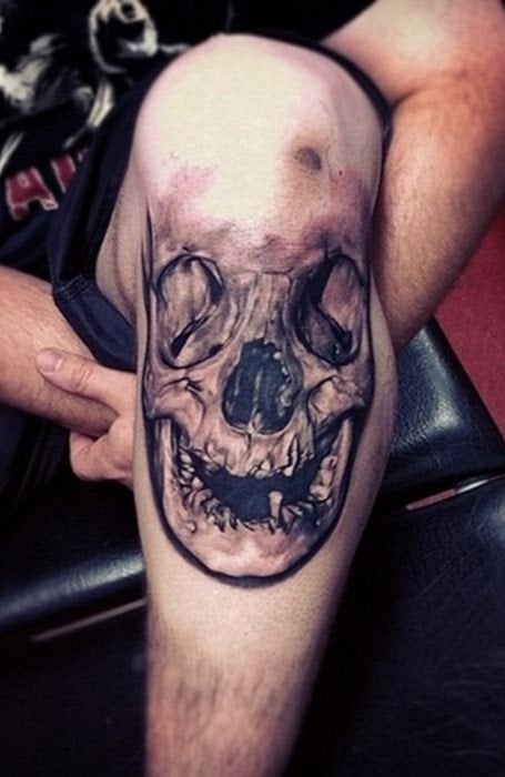 Skull Knee Tattoo 