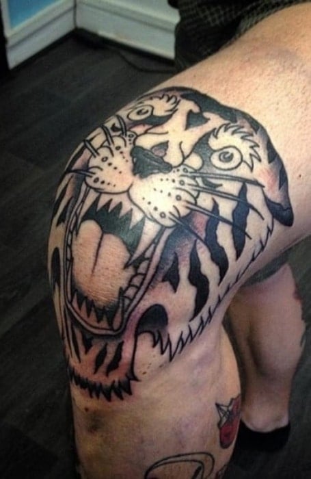 Tiger Knee Tattoo 