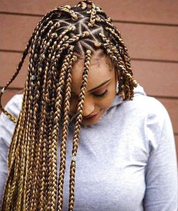 Triangle Box Braids 