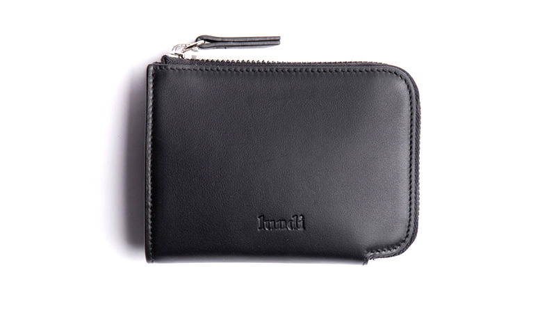 Lundi Leather Wallet Charles Black Nappa