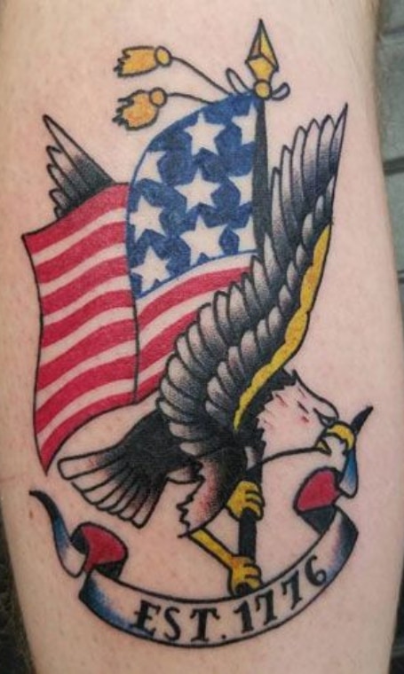 Small American Flag Tattoo (1)