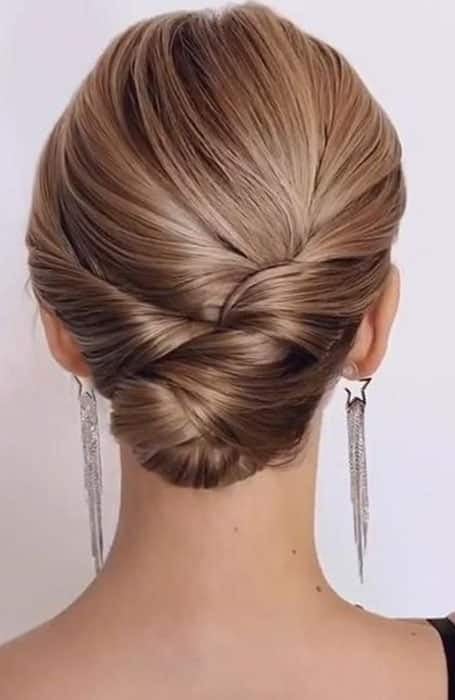 Chignon Updo For Medium Hair