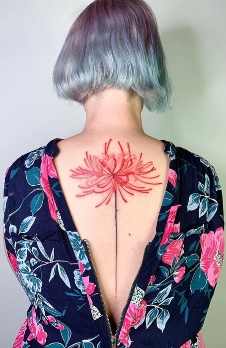 Chinese Flower Tattoo