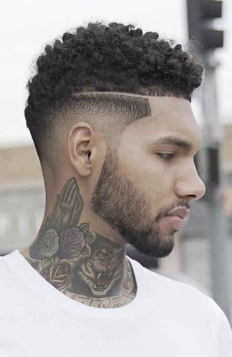 Curly Taper Drop Fade