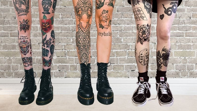 Traditional knee tattoo ideas