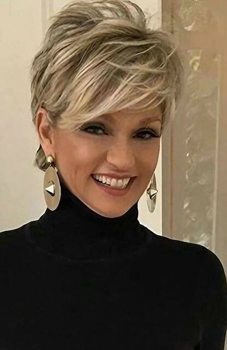 Long Pixie Cut With Bangs Hairstyles For Women Over 50