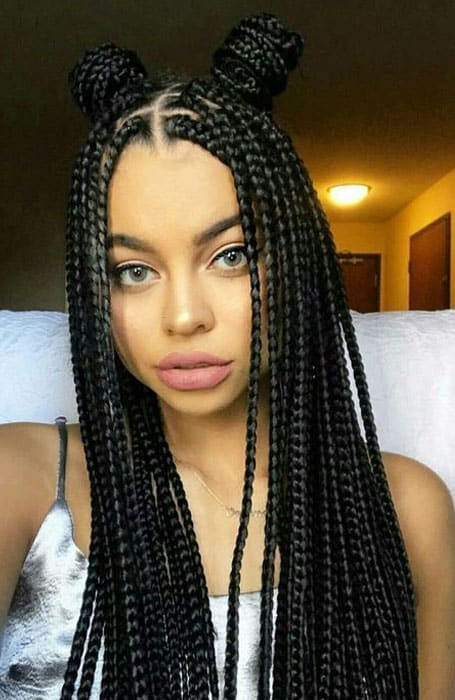 Middle Part Box Braids