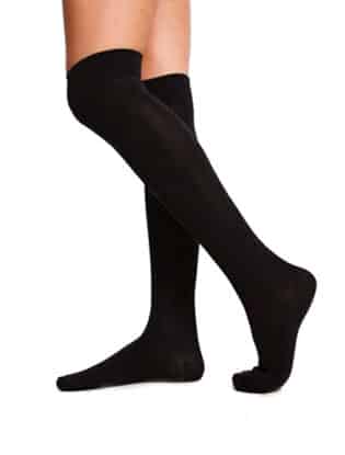 Plain Black Knee Socks