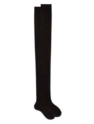 Silk Black Knee Socks