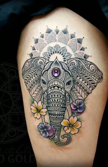 Tribal Elephant Tattoo 