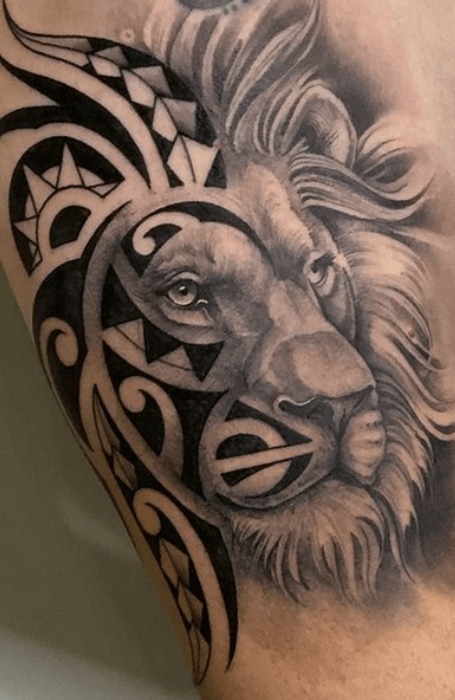 Tribal Lion Tattoo 