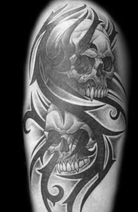 Tribal Skull Tattoo