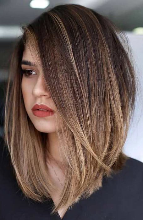 Angled Long Bob Haircut 