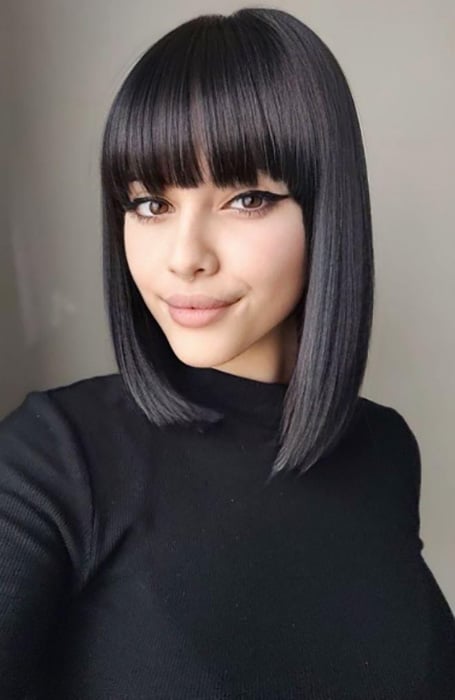 Black Long Bob Hairstyle