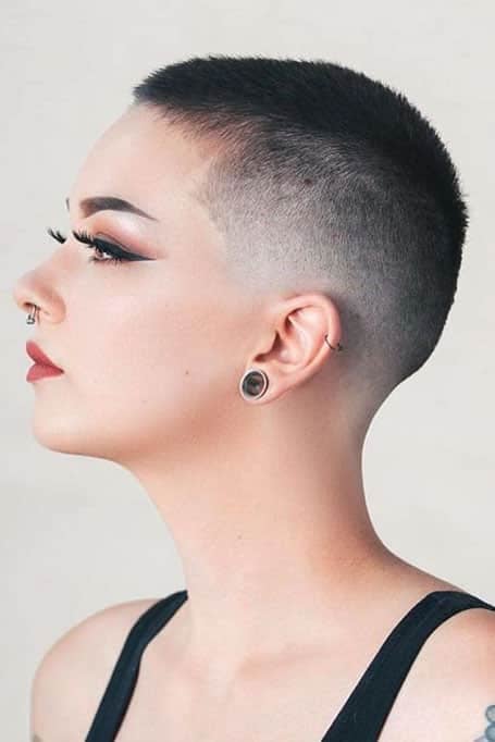 Buzz Cut With Fade Women